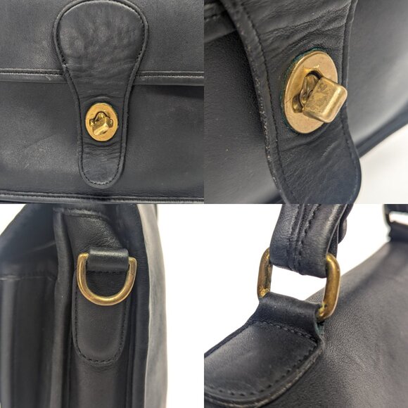 COACH USA Vintage Station Shoulder Bag Black Leather - Picture 10 of 15